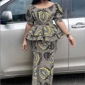 African Skirt Suit,African Skirt and Blouse,African Skirt Set,African 2 Pieces Attire For Women,African Clothing for Women,African Women Set