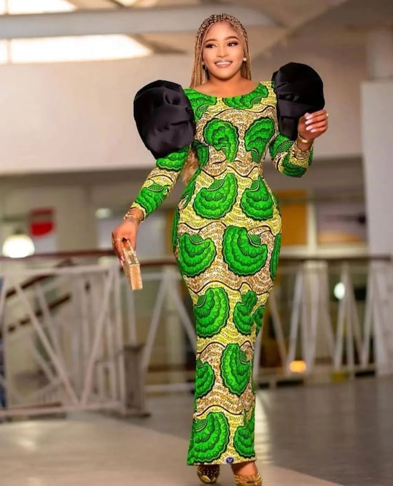 green emerald velvet dress Green and black floral print V neck midi dress main image 0