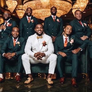 green bridesmaid dresses and groomsmen suits Hunter Green Matte Silk Bridesmaid Dresses