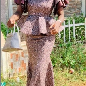 African Skirt Suit,African Skirt and Blouse,African Skirt Set,African 2 Pieces Attire For Women,African Clothing for Women,African Women Set