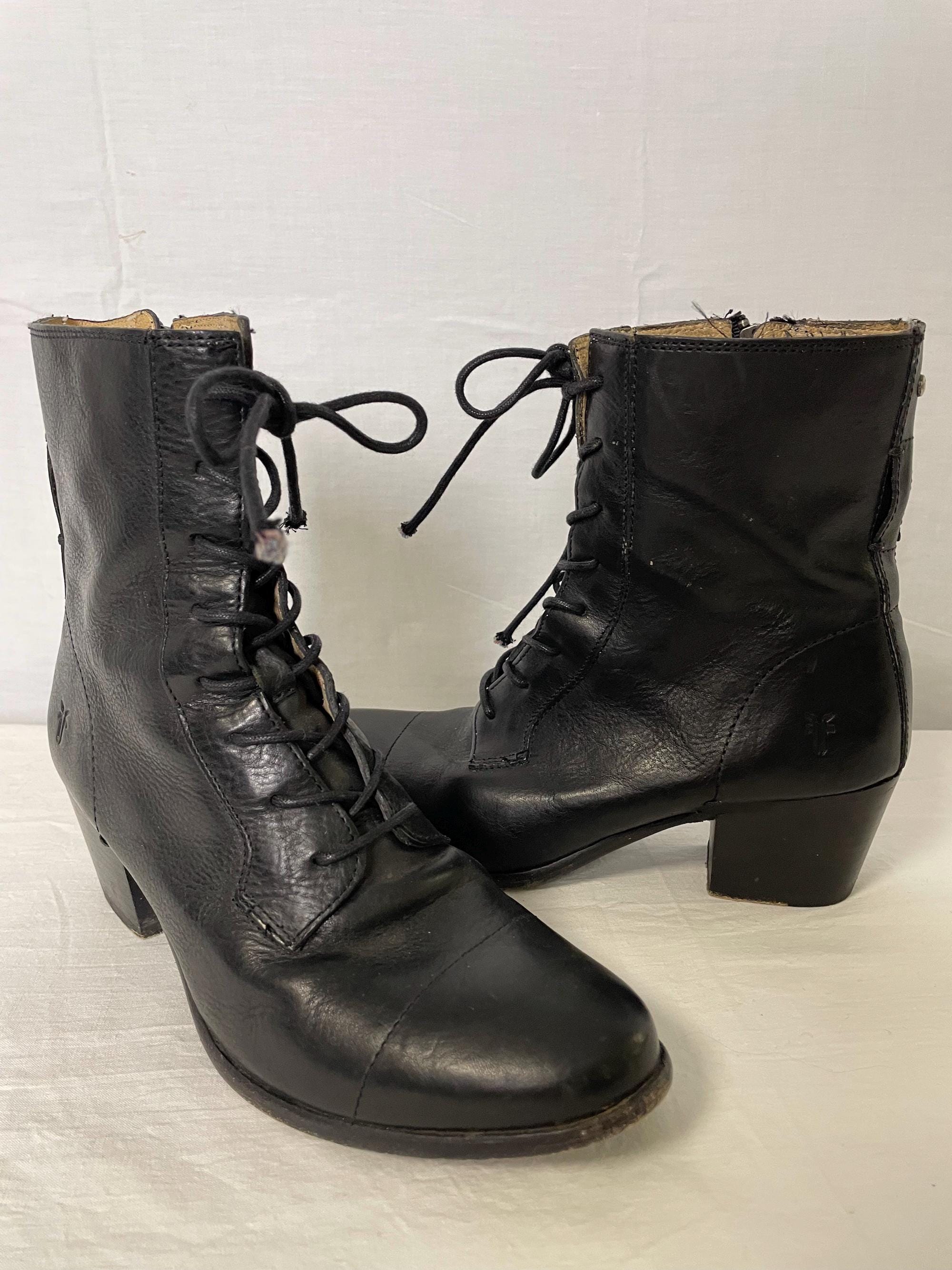 90s Style Lace up Boots - Etsy