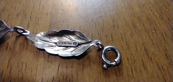 Sterling silver leaf bracelet - image 4