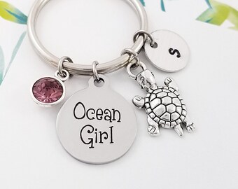 Turtle Keychain - Ocean Lover Keychain - Tortoise Jewelry - Ocean Keychain - Beach Keychain - Sea Soul Keychain - Beach Wedding