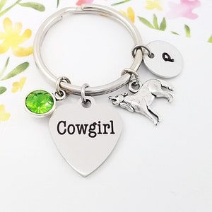 Howling Wolf Keychain - Cowgirl Keychain - Wolf Charm Keychain - Country Girl Keychain - Cowgirl Gift - Cowboy Keychain Spirit Animal Gift
