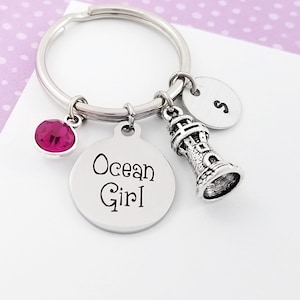 Lighthouse Keychain - Ocean Lover Keychain - Ocean Charm Keychain - Ocean Keychain - Beach Keychain - Sea Soul Keychain - Beach Wedding