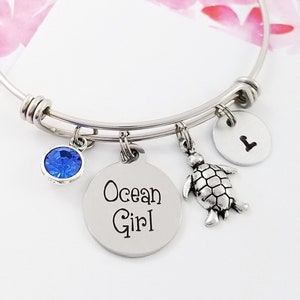 Turtle Bracelet - Ocean Girl Bangle - Turtle Bangle - Tortoise Bangle - Beach Bracelet - Sea Soul Bangle - Beach Wedding Bracelet