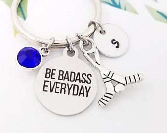 Hockey Keychain - Hockey Charm Keychain - Hockey Stick Keychain - Hockey Jewelry - Hockey Fan Gift - Hockey Keyring - Hockey Mom Gift