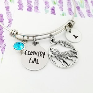 Howling Wolf Bracelet - Wolf Charm Bangle - Cowgirl Jewelry - Wolf Bangle - Cowgirl Gift - Cowboy Bangle - Spirit Animal Bangle Bracelet
