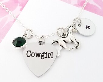 Running Horse Necklace - Cowgirl Necklace - Cowgirl Charm Necklace - Horse Jewelry - Cowgirl Gift - Cowboy Necklace - Equestrian Gift