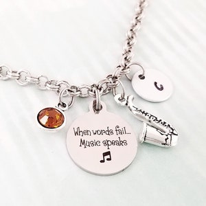 Saxophone Bracelet - Sax Bangle - Musician Bracelet - Music Bracelet - Saxophone Charm Bracelet - Saxophone Charm Bangle Sax Player Gift