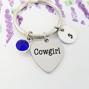 Cowgirl Keychain - Country Gal Keychain - Cowgirl Charm Keychain - Cowgirl Jewelry - Country Girl Keychain - Cowgirl Gift - Cowboy Keychain