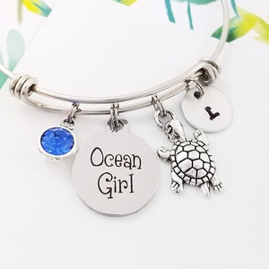 Turtle Bracelet - Ocean Girl Bangle - Turtle Bangle - Tortoise Bangle - Beach Bracelet - Sea Soul Bangle - Beach Wedding Bracelet