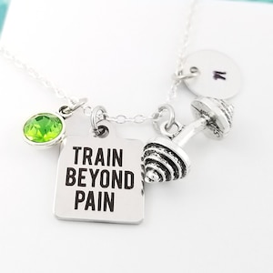 Collier Train Beyond Pain Collier dentraînement Collier fitness Collier Barbell Collier Haltérophilie Collier Crossfit image 1