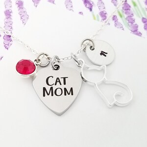 Cat Mom Necklace - Cat Lady Necklace - Cat Necklace - Cat Charm Necklace - Cat Jewelry - Cat Lover Necklace - Cat Mom Jewelry