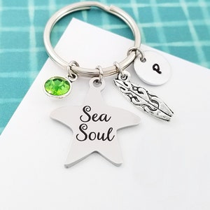 Surfboard Keychain - Ocean Lover Keychain - Surf Keychain - Surfer Keychain Ocean Keychain - Beach Keychain - Sea Soul Keychain - Beach Gift