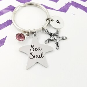Starfish Keychain - Ocean Lover Keychain - Starfish Jewelry - Ocean Keychain - Beach Keychain - Sea Soul Keychain - Beach Wedding