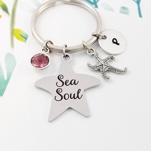 Starfish Keychain - Ocean Lover Keychain - Starfish Jewelry - Ocean Keychain - Beach Keychain - Sea Soul Keychain - Beach Wedding