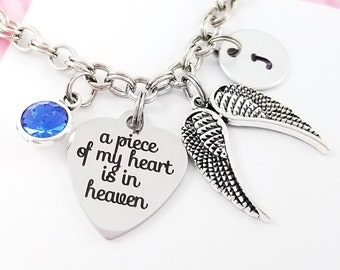 A Piece of My Heart Bangle - Memorial Bangle - Angel Bracelet - Bereavement Jewelry - Sympathy Gift - Loss of Child Bangle - Infant Loss