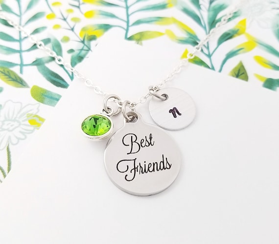 Best Friends Necklace Best Friends Charm Necklace Personalized