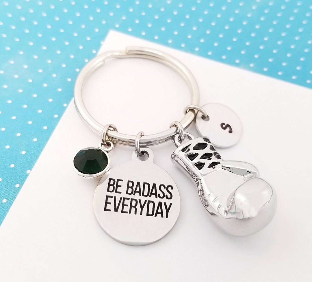 Be Badass Everyday Keychain - Boxing Glove Keychain - Personal Trainer ...