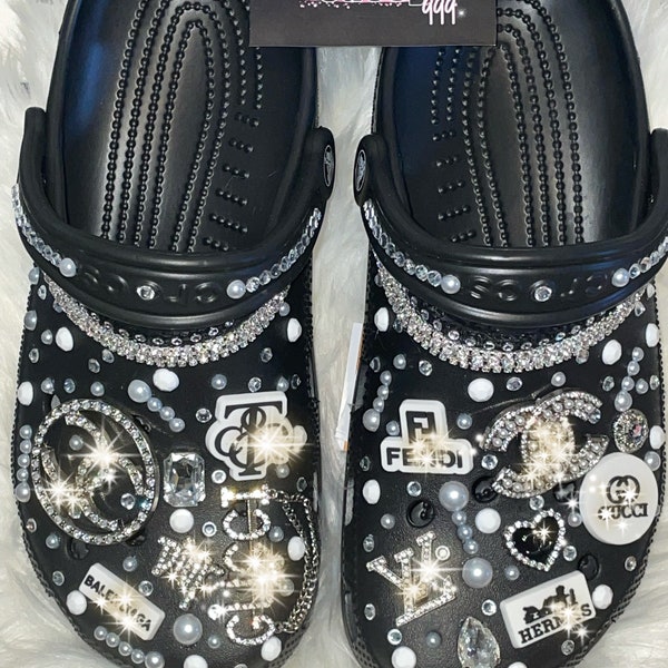 Black Custom Crocs