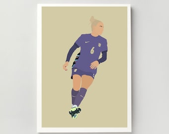 Alex Greenwood Print - Lionesses | Illustration, Barclays WSL, Football, Poster | A4, A5