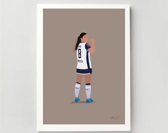 Hayley Raso Print - Tottenham Hotspur Women | Illustration, Barclays WSL, Football, Poster, Matildas | A4, A5