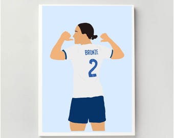 Lucy Bronze Print - Chelsea Women - Lionesses | Illustration, Barclays WSL, Football, Poster | A4, A5