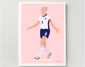 Leah Williamson Print - Arsenal Women - Lionesses | Illustration, Barclays WSL, Football, Poster | A4, A5