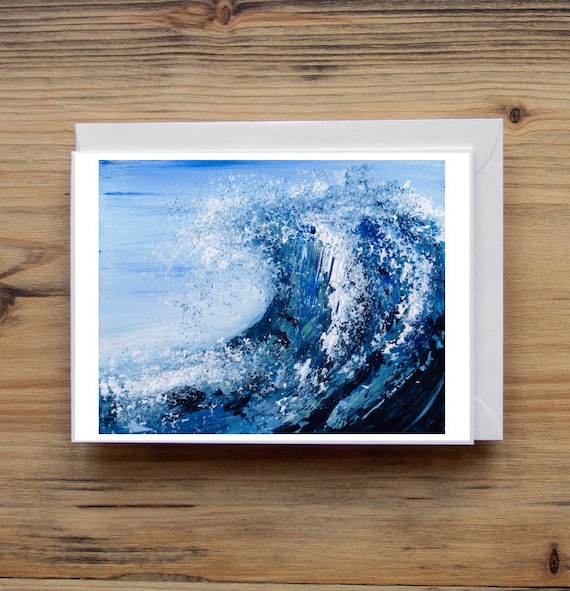 Ocean Waves Card Birthday Greeting Card God Majesty Ocean Waves