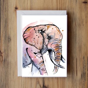 Olifant wenskaart, verjaardagskaart, bedankkaart, speciaal, olifantenliefhebber, aan je denken, geschenken, dierenkaart, schattig, dierentuin, elke gelegenheid