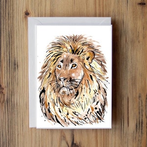 Biglietto d'auguri a forma di leone, biglietto di compleanno, biglietto di ringraziamento, biglietto speciale, amante dei leoni, regali a forma di leone, biglietto unico, biglietto sulla fauna selvatica, biglietto sugli animali,