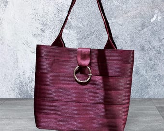 The Seat Belt Market Tote in Ruby