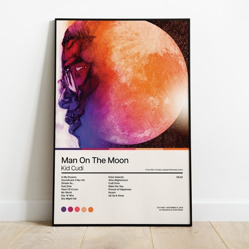 Unframed 11x14 Inches Canvas Art Print Kid Cudi Man on the Moon The End of Day Poster 