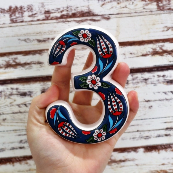 House Numbers |Address Numbers | House Number Tiles for Signs | Talavera Hand Painted | Ceramic Tile | House Address | Housewarming Gift