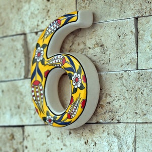 Handmade Ceramic Floral House Numbers | Spring Floral House Numbers | Address Numbers | Nature Lover Numbers | Door Numbers |Ceramic Number