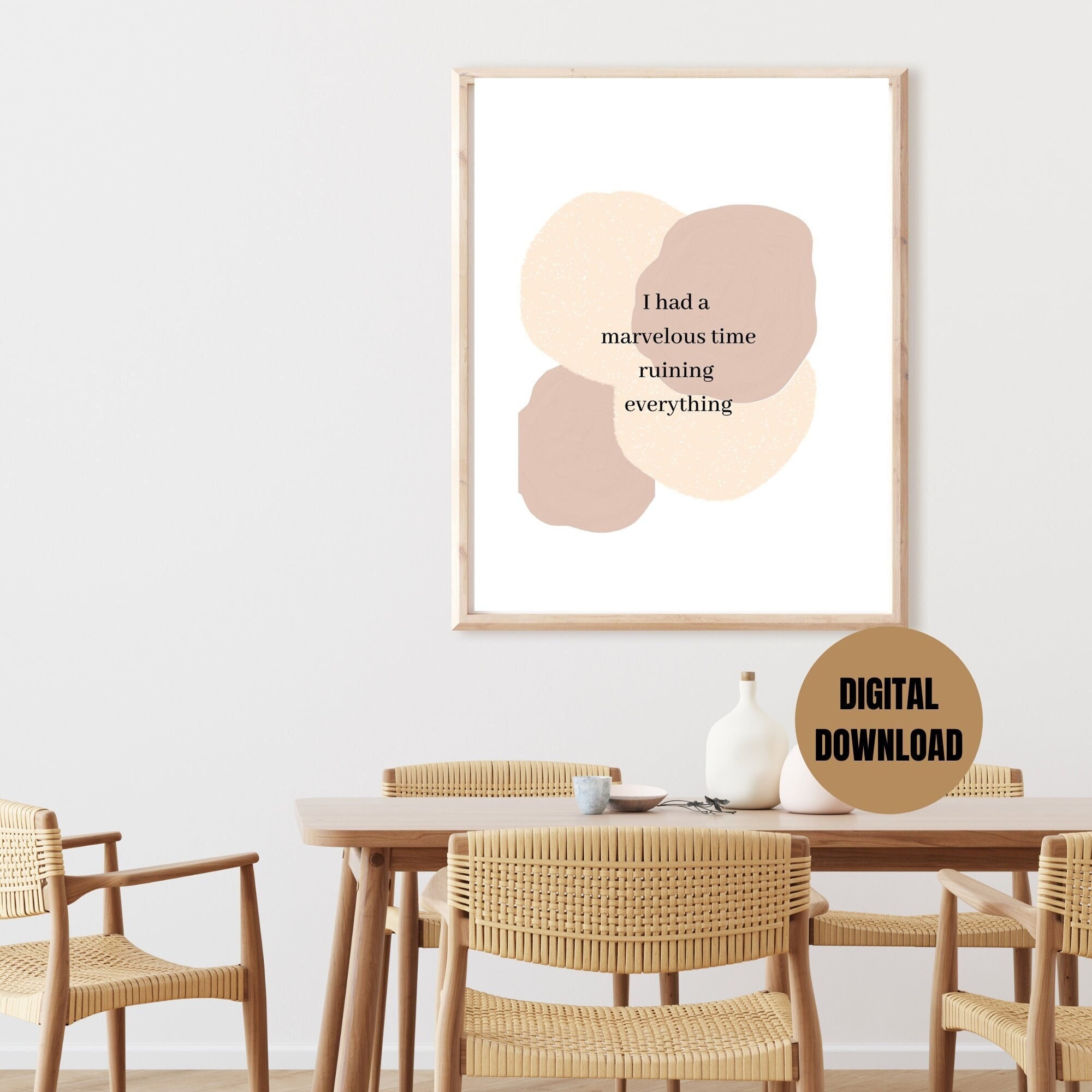 Taylor Swift Lyric Wall Art Print, Instant Download, I Had A Marvelous Time  Ruining Everything, Folklore Lyrics Print, Neutral Wall Decor - Etsy