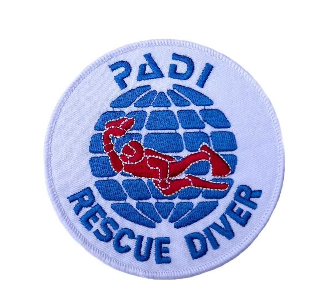 PADI Rescue Diver Patch 4 Inch Embroidered Diving Badge Etsy