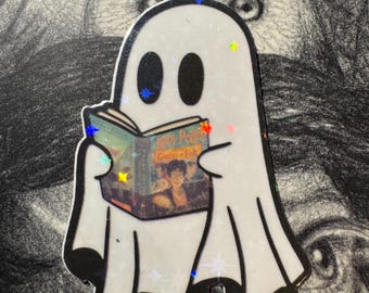 Fantôme lisant les livres Harry Potter et la Coupe de feu Sticker