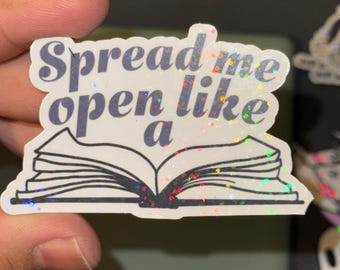 Spread me open like a book sticker