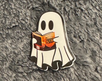 Sticker fantôme lisant des livres « Iron Flame »