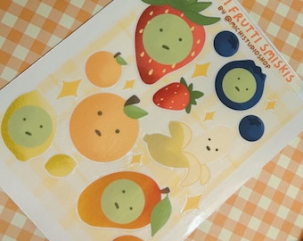 Waterproof Smiski Tuttifrutti Sticker Sheet- inspired