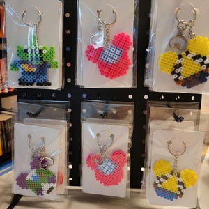 Mickey Shaped Toy Story Perler Keychains - Character themed