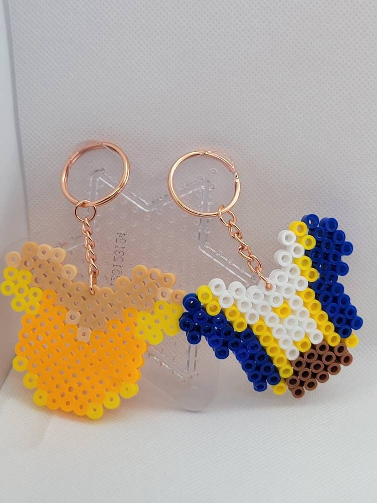 Disney Stitch Pixel Art Plastic Beaded Keychain Set, for Child Ages 3+ 