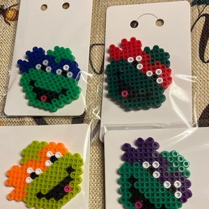 Teenage Mutant Ninja Turtles perler bead magnets
