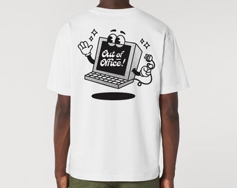 OUT OF OFFICE T Shirt | Unisex T Shirt | Retro Computer T Shirt | Graphic T Shirt | Cartoon T Shirt | Aesthetic T Shirt | Summer T-Shirt