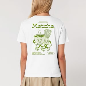 Maglietta MATCHA / Maglietta unisex / Maglietta per gli amanti del Matcha / Maglietta grafica / Maglietta con cartoni animati retrò / Maglietta estetica / Regalo Matcha