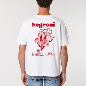 NEGRONI T Shirt Unisex T Shirt Cocktail T Shirt Graphic T Shirt Retro Cartoon T Shirt Aesthetic T Shirt Negroni Gift image 1