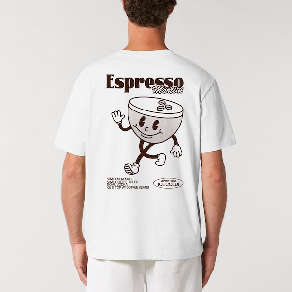 ESPRESSO MARTINI T Shirt | Unisex T Shirt | Cocktail T Shirt | Graphic Tee | Retro Cartoon | Aesthetic T Shirt | Espresso Martini Gift