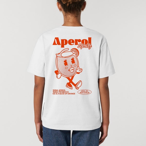 APEROL SPRITZ T Shirt | Unisex T Shirt | Cocktail T Shirt | Graphic T Shirt | Retro Cartoon | Aesthetic T Shirt | Aperol Spritz Gift